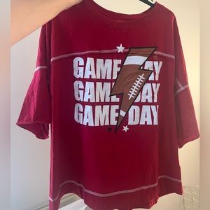 Super cute red game day shirt! Worn once. Excellent used condition.